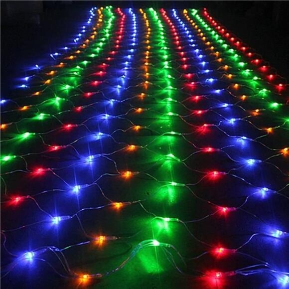 Christmas 360 LED Net Lights, 12FT x 5 FT Connectable Waterproof String Lights - Picture 1 of 7